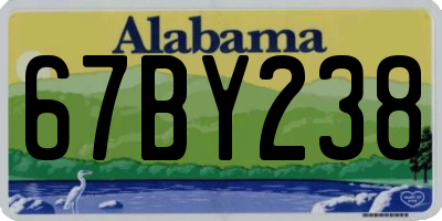 AL license plate 67BY238