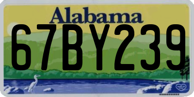 AL license plate 67BY239