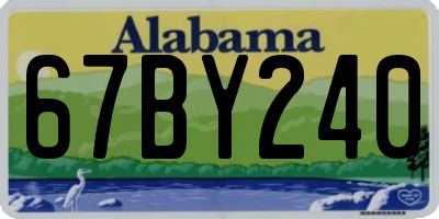 AL license plate 67BY240