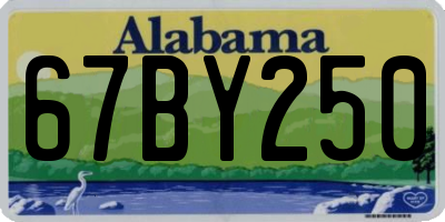 AL license plate 67BY250