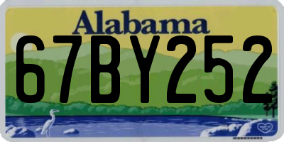 AL license plate 67BY252