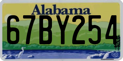 AL license plate 67BY254