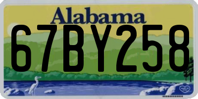 AL license plate 67BY258