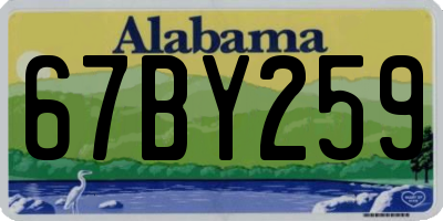 AL license plate 67BY259