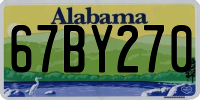 AL license plate 67BY270