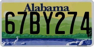 AL license plate 67BY274