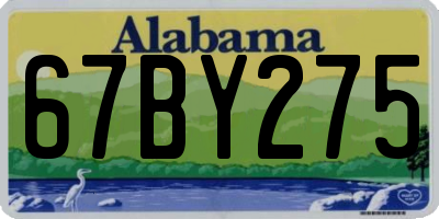 AL license plate 67BY275