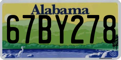 AL license plate 67BY278