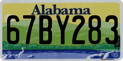 AL license plate 67BY283