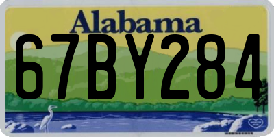 AL license plate 67BY284