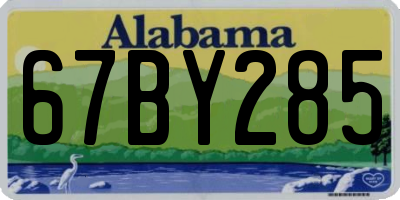 AL license plate 67BY285