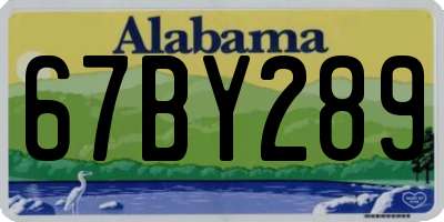 AL license plate 67BY289