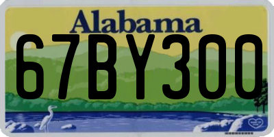 AL license plate 67BY300