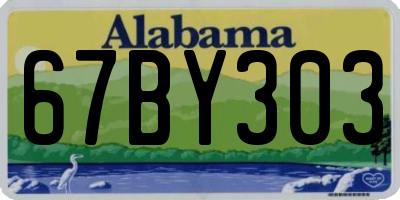 AL license plate 67BY303