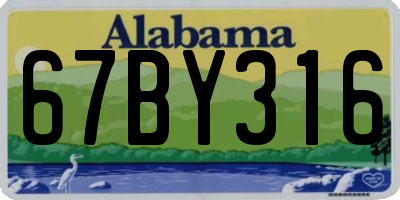 AL license plate 67BY316
