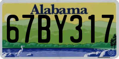 AL license plate 67BY317