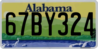 AL license plate 67BY324