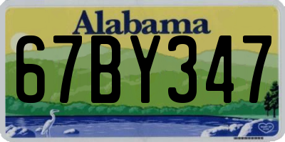 AL license plate 67BY347