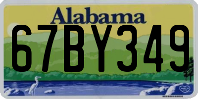 AL license plate 67BY349