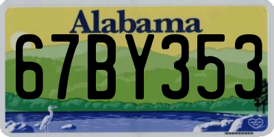 AL license plate 67BY353