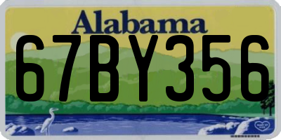 AL license plate 67BY356