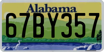 AL license plate 67BY357