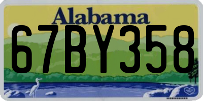 AL license plate 67BY358