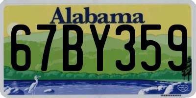 AL license plate 67BY359