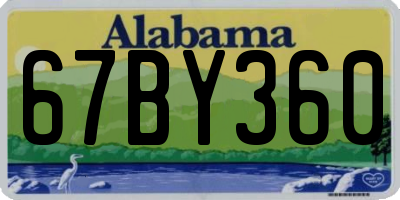 AL license plate 67BY360