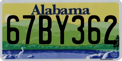 AL license plate 67BY362