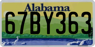 AL license plate 67BY363