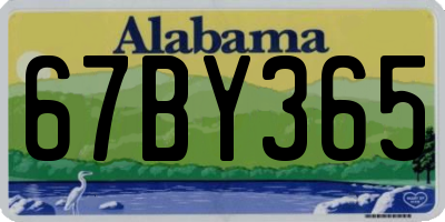 AL license plate 67BY365