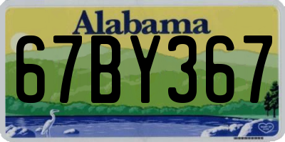 AL license plate 67BY367