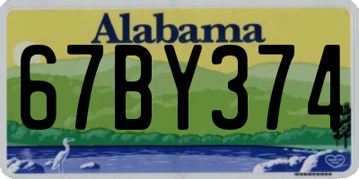 AL license plate 67BY374