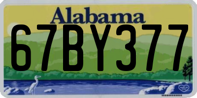 AL license plate 67BY377