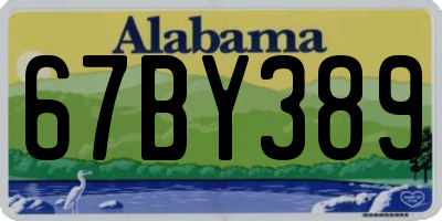 AL license plate 67BY389