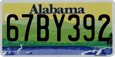 AL license plate 67BY392