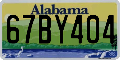 AL license plate 67BY404