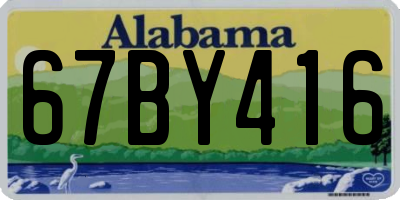 AL license plate 67BY416