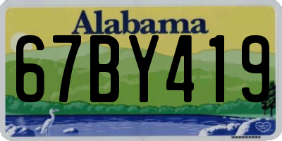 AL license plate 67BY419