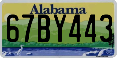 AL license plate 67BY443