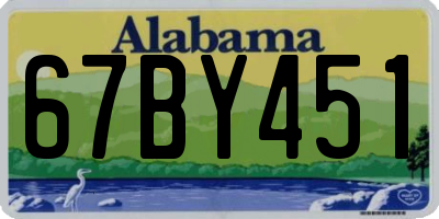 AL license plate 67BY451
