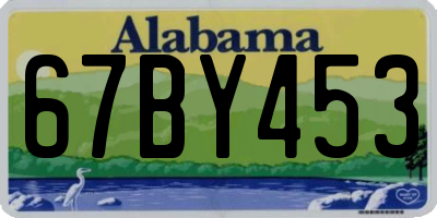 AL license plate 67BY453