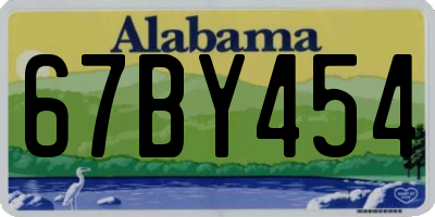 AL license plate 67BY454