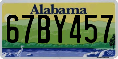 AL license plate 67BY457