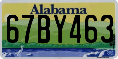 AL license plate 67BY463