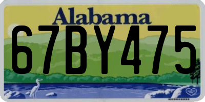 AL license plate 67BY475