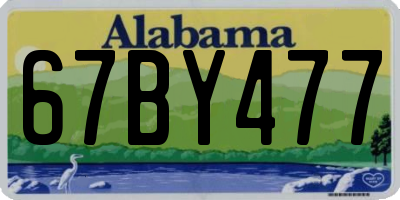 AL license plate 67BY477