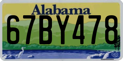 AL license plate 67BY478