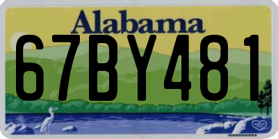 AL license plate 67BY481